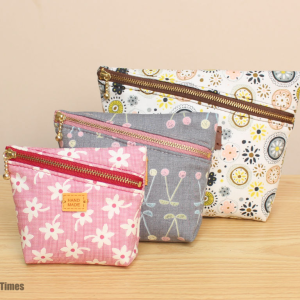 Pochette zippée en tissu